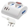 PRESA MULTIPLA 4 POSTI 3xUSB INT.
