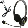 CUFFIE CON MICROFONO STEREO PER PC/NOTEBOOK USB,  CON ADATTATORE PER TABLET/SMARTPHONE 1x JACK 3,5mm