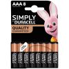 8 pz PILE AAA DURACELL SIMPLY BL.  DURACELL  5000394002463