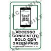 ETICHETTA ACCESSO CON GREEN PASS