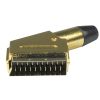 CONNETT. SCART 21P METALLO DORATO
